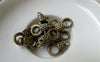 Accessories - 10 Pcs Antiqued Bronze Textured Lobster Clasps 9x17mm A6128