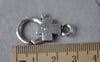 Accessories - 10 Pcs Antiqued Silver Cross Lobster Clasps 16x28mm A7055