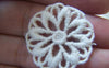 Accessories - 10 Pcs Beige Cream Color Filigree Floral Round Cotton Lace Doily 30mm A4845