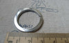 Accessories - 10 Pcs Chrome Color Round Keyring Charms 30mm A6132