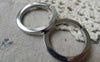 Accessories - 10 Pcs Chrome Color Round Keyring Charms 30mm A6132