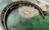 Accessories - 10 Pcs Crescent Moon Antique Bronze Pendants Filigree Charms 32x38mm  A6861