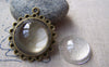Accessories - 10 Pcs Crystal Glass Dome Round Cabochon Cameo 22mm A2166