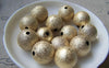 Accessories - 10 Pcs Gold Plated Sand Star Dust Beads Texured Beads 16mm A1973