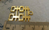 Accessories - 10 Pcs Gold Tone Double Happiness Wedding Decoration Charms 24x31mm A6077