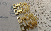 Accessories - 10 Pcs Gold Tone Double Happiness Wedding Decoration Charms 24x31mm A6077