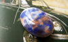 Accessories - 10 Pcs Hand Painted Rondelle Oval Ceramic Beads 12x22x28mm A1861