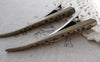 Accessories - 10 Pcs Heart Alligator Clip Antique Bronze Large Hair Barrette Clip 80mm A7521