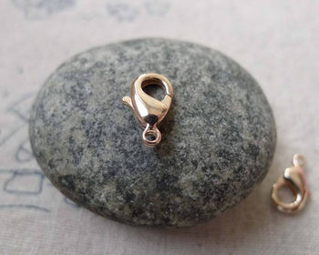 Accessories - 10 Pcs KC Gold Rose Gold Tone Brass Lobster Clasp 6x12mm A6712