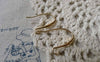 Accessories - 10 Pcs KC Gold Tone Brass Unique Hole Fish Hook Earwire Findings18mm A6603