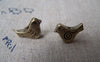 Animal Beads - 10 pcs Antique Bronze 3D Bird Spiral Spacer Beads A293
