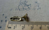 Accessories - 10 Pcs Of Antique Bronze 3D French Horn Charms Pendants 10x24mm A5586