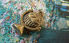 Accessories - 10 Pcs Of Antique Bronze 3D Globe Charms Pendants 15x20mm A5412