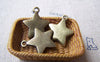 Accessories - 10 Pcs Of Antique Bronze 3D Star Charms 16mm A1406
