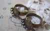 Accessories - 10 Pcs Of Antique Bronze Adjustable Ring Blank Shank Base With 10mm Bezel Lace Edge  A5938