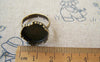 Ring Blanks - 10 pcs Antique Bronze 15mm Cabochon Ring Blank Base A5240