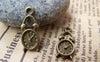 People, Profession & Hobby - 10 pcs Antique Bronze Alarming Clock Charms 8x19mm A520