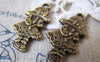 People, Profession & Hobby - 10 pcs Antique Bronze Alice Cat Girl Charms 16x31mm Double Sided A4310