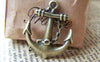 Accessories - 10 Pcs Of Antique Bronze Anchor Charms Pendants 27x31mm A1271