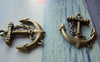 Accessories - 10 Pcs Of Antique Bronze Anchor Charms Pendants 27x31mm A1271