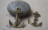 Accessories - 10 Pcs Of Antique Bronze Anchor Pendant Charms 24x32mm A4765