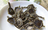 People's Accessories - 10 pcs Antique Bronze Ancient Chinese Mirror Charms Pendants A3170