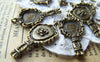People's Accessories - 10 pcs Antique Bronze Ancient Chinese Mirror Charms Pendants A3170