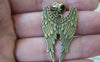 Accessories - 10 Pcs Of Antique Bronze Angel Wings Charms Pendants 39mm A2358