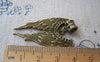 Accessories - 10 Pcs Of Antique Bronze Angel Wings Charms Pendants 39mm A2358
