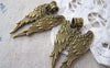 Accessories - 10 Pcs Of Antique Bronze Angel Wings Charms Pendants 39mm A2358