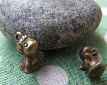 Accessories - 10 Pcs Of Antique Bronze Baby Give Me A Hug Charms 7x14mm A728