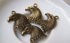 Birds, Pets & Animals - 10 pcs Antique Bronze Bald Eagle Head Charms Pendants 18x22mm A3046