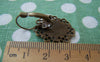 Accessories - 10 Pcs Of Antique Bronze Base Setting Earwire Match 10x14mm Bezel A3182