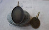 Accessories - 10 Pcs Of Antique Bronze Base Setting Earwire Match 18x25mm Bezel Sawtooth Edge  A5358