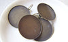 Accessories - 10 Pcs Of Antique Bronze Base Setting Earwire Match 25mm Bezel Sawtooth Edge A5353