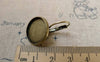 Accessories - 10 Pcs Of Antique Bronze Base Setting French Earwire Match 16mm Bezel  A6449