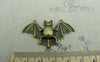 Accessories - 10 Pcs Of Antique Bronze Bat Connector Charms 28x48mm A5972