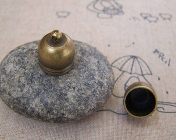 Accessories - 10 Pcs Of Antique Bronze Bead Tassel Caps Charms 12x14mm A5243