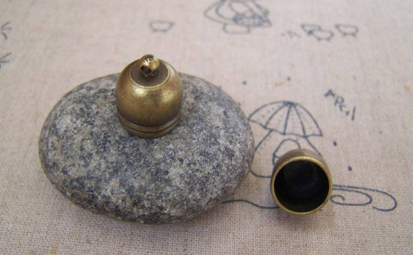 Accessories - 10 Pcs Of Antique Bronze Bead Tassel Caps Charms 12x14mm A5243