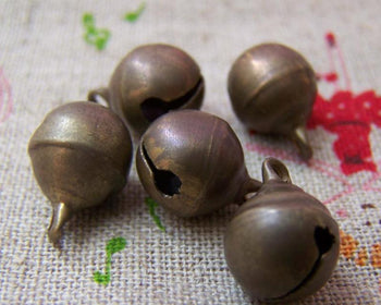 Accessories - 10 Pcs Of Antique Bronze Bells Charms 10mm A3852