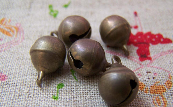 Accessories - 10 Pcs Of Antique Bronze Bells Charms 10mm A3852