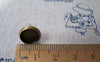 Earwire - 10 pcs Antique Bronze Bezel 10mm Ear Stud Earring Posts A5030