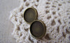 Earwire - 10 pcs Antique Brass Bezel 12mm Ear Stud Earring Posts A5031