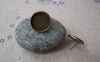Earwire - 10 pcs Antique Bronze 14mm Ear Stud Earring Posts A5035