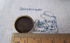 Earwire - 10 pcs Antique Bronze 14mm Bezel Ear Stud Posts A5032