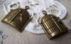 People, Profession & Hobby - 10 pcs Antique Bronze Bird Cage Pendants Charms 23x31mm A157