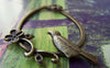Birds, Pets & Animals - 10 pcs Antique bronze Birds Flower Teardrop Pendants  A248