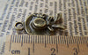 People's Accessories - 10 pcs Antique Bronze Bow Tie Summer Hat Charms A1409
