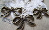 Accessories - 10 Pcs Of Antique Bronze Bow Tie Knot Charms 18x29mm A754