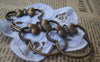 Accessories - 10 Pcs Of Antique Bronze Bow Tie Mouse Frame Charms 35x38mm A2828